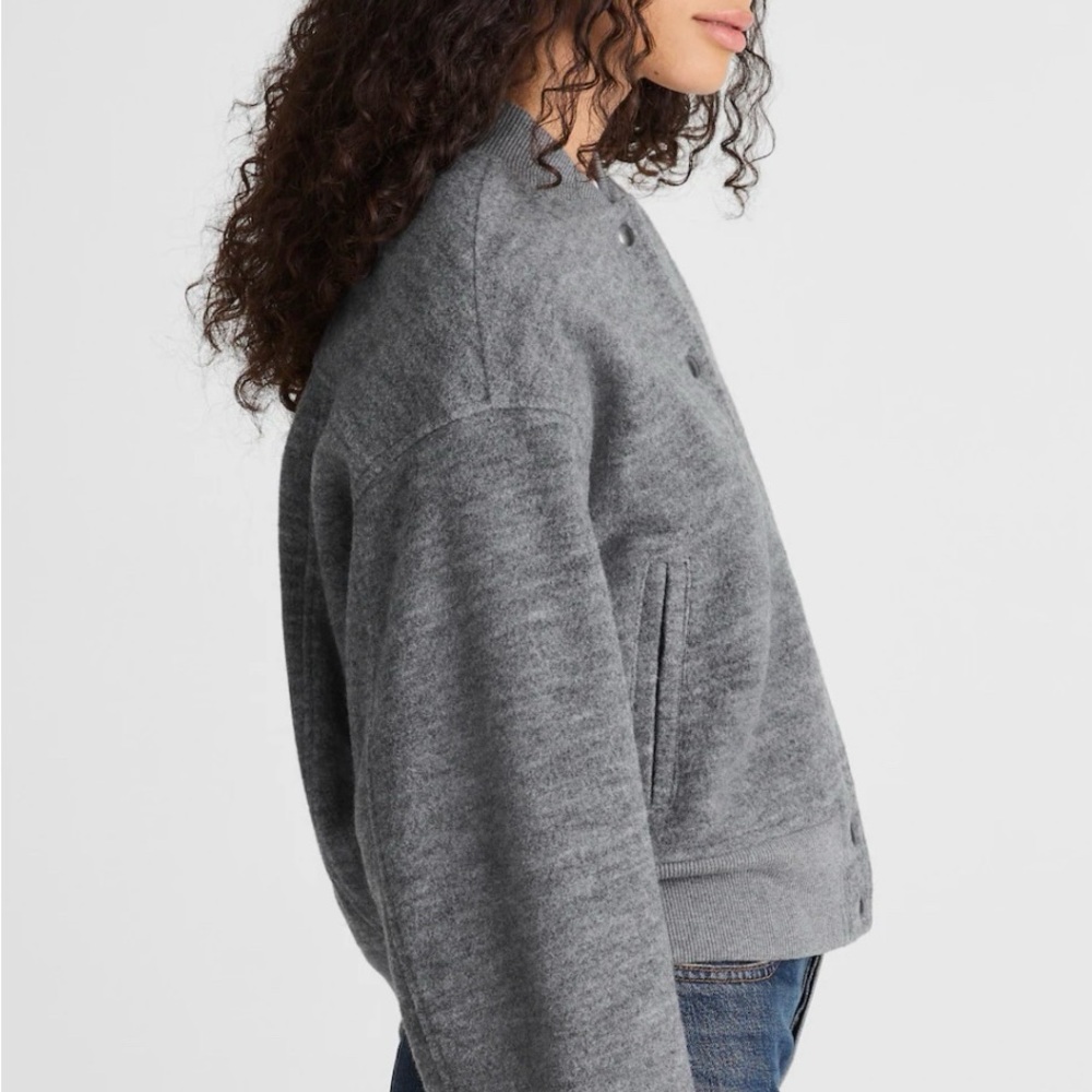 Madewell Gray Varsity Jacket for Women - Picture 3 of 4